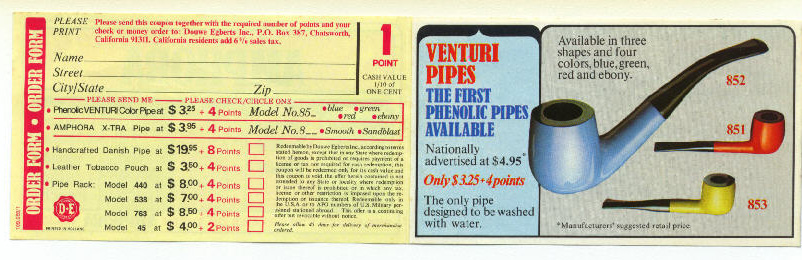 Coupon for Venturi pipes.